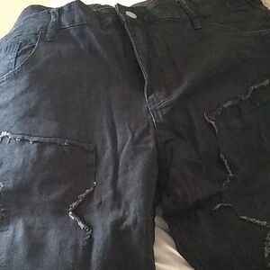 Black Rogue And Frared Brand New Jeans 35 Nice!!